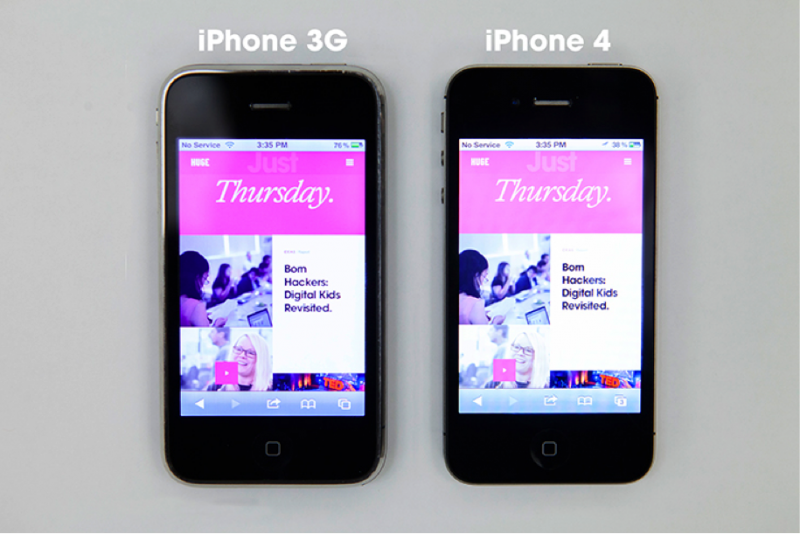 Images on the iPhone 3G and iPhone 4 with retina display render the same