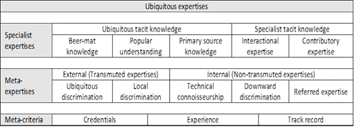 Harry Collins and Robert Evans's model of expertise