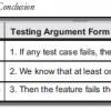 deriving a feature fail conclusion