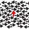 An arrow changing direction