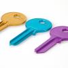 Three different colored keys