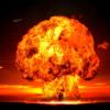 Mushroom cloud explosion