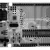 X-ray of a computer's motherboard